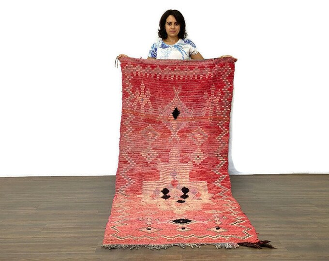 Autentic Soft Rug,Beni Ourain Rug, Living Room Rug,Handmade Area Runner,Wool Carpet ,DoorMat,8x3 ft