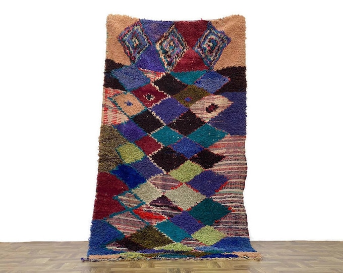 Outdoor Rug Boho Area Rug Checkered Rug Handmade Living Room Rug Diamond Pattern Rug