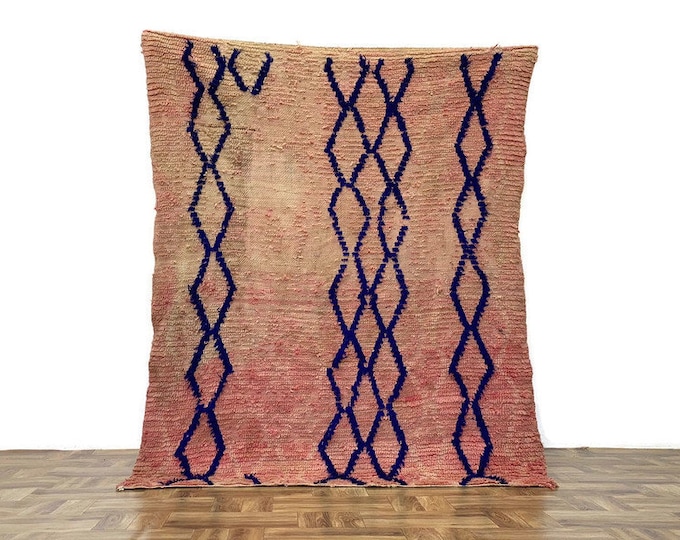 Bohemian Carpet Vintage Runner Shaggy Rug 5'3FTx4'3'FT Teppiche  Hallway '' Wool  Handmade