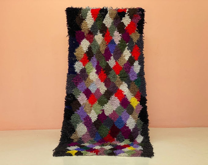 3x7 ft,Autumn Outdoor Rugs Colorful Check Shaggy Check Stair Carpet Runner Dining Table Runner Outdoor Area Rug