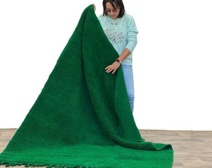 Custom Green Olive Rug  Stunning Rug Hand-Woven  Beni Ourain  Hallway  Teppich Area " Wool " Shaggy  Runner Housewarming Gifts