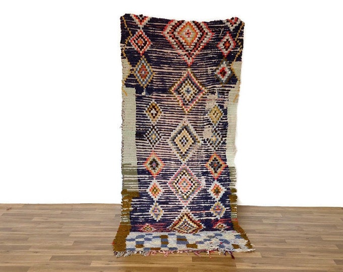 3x8 ft,Vintage Rug, Moroccan Rug, Vintage Moroccan Rug, Vintage Berber Rug, living room Rug,Handmade Runner, Vintage Area Rug