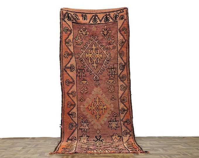3x9 ft,Soft Handmade Exclusive Rug,Nursery Custom Tribal Rug,Vintage Azilal Entryway Shag Pile