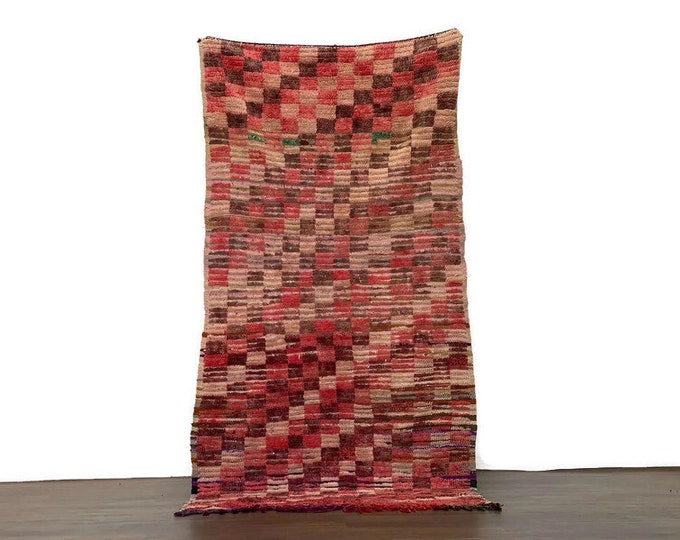 Colorful Moroccan Checker Rug Farhouse Runner Outdoor Indoor Area Rug Shaggy Floor Area Rug 3x6 ft