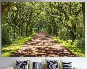 Forest Road Canvas Wall Art Forest Path Print Landscape Poster Multi Panel Wall Art Nature Print Forest Wall Art for Lake House Decor