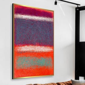 Color Block Abstract Painting: Rothko Style Modern Wall Art