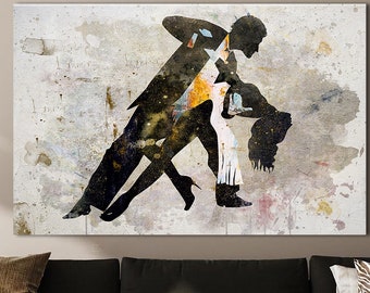 Coppia Dancing Wall Art Print Dancing Coppia Uomo e Donna Stampa Coppia Dancing Art Regalo per la sua coppia Stampa Dance Lover Gift Room Decor