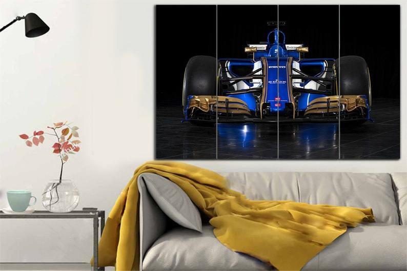 Racing Car Wall Art F1 Wall Decor Large Canvas Print Sport Car Racing Car Fan Gift Racing Car Canvas Home Decor Auto Sport Car Gift For Man