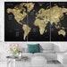 World Map Print Extremely Modern World Map Black World Map - Etsy