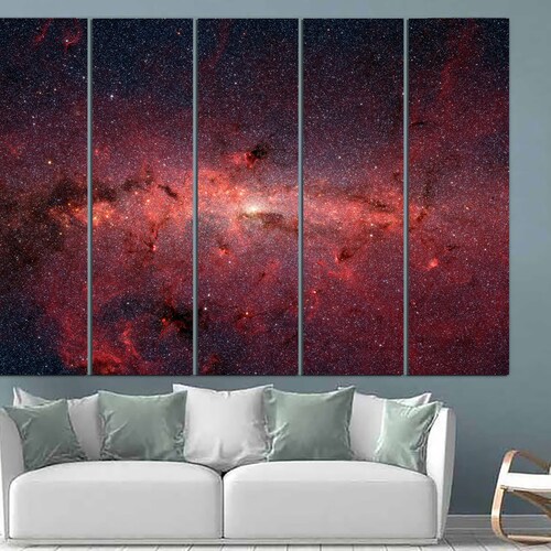 Space Print on Canvas Space Poster Outer Space Wall Art Multi Panel Print Galaxy Poster Hubble Telescope Art shops Print for Indie Room Decor