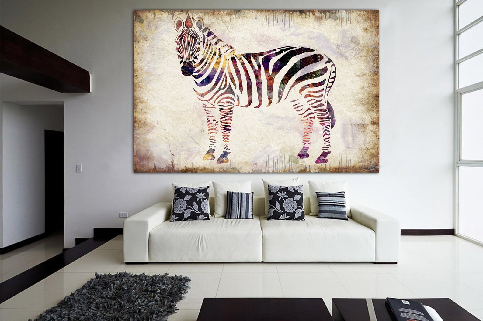 Zebra Canvas Wall Art South African Animal Multi Panel Print Etsy