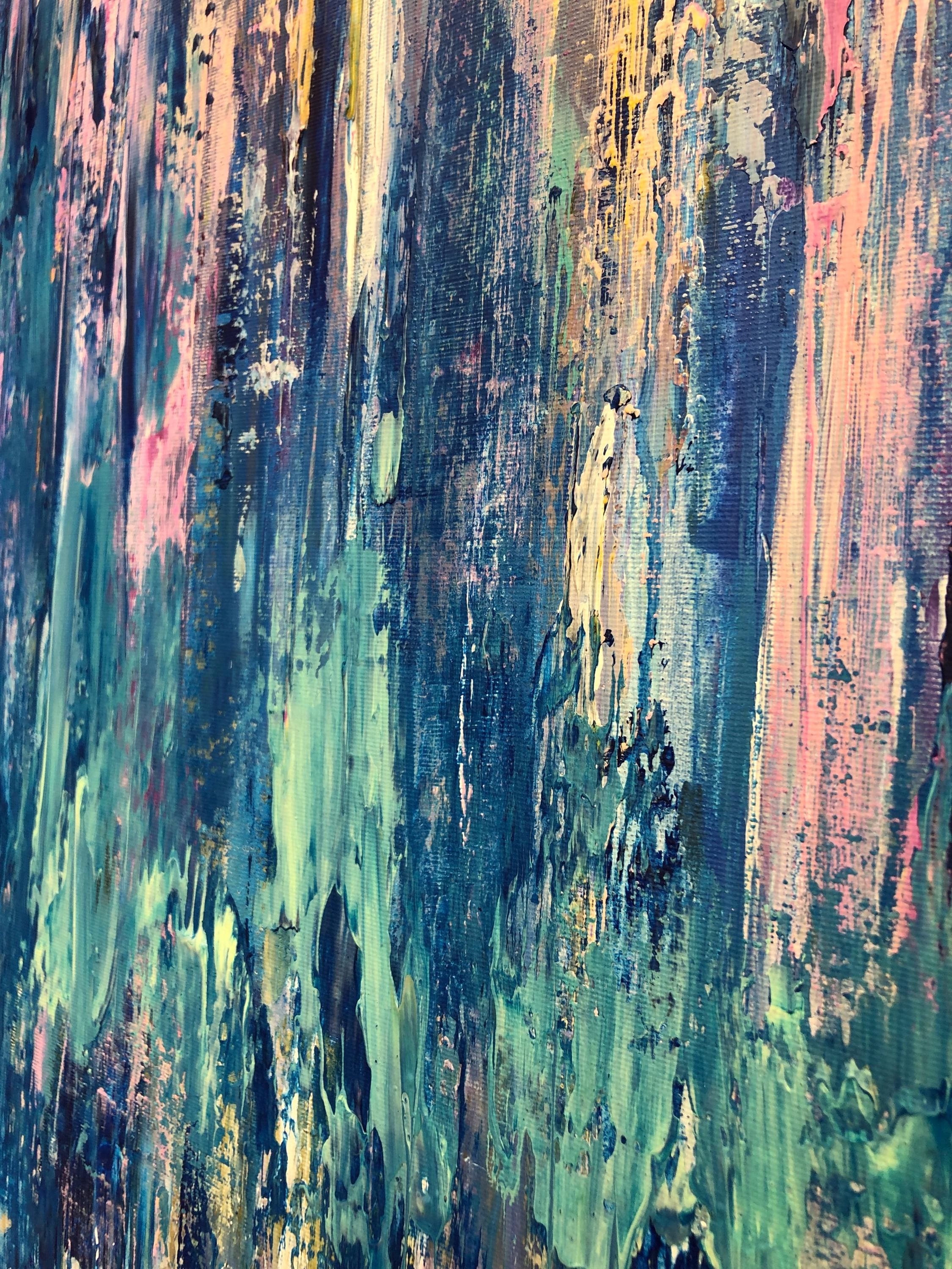 青とピンクのアクリル抽象画 青とピンクのアクリル抽象画 青とピンクのアクリル抽象画 青とピンクの