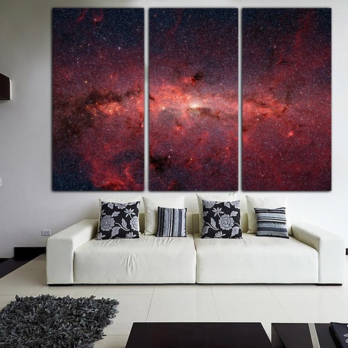 Space Print on Canvas Space Poster Outer Space Wall Art Multi Panel Print Galaxy Poster Hubble Telescope Art shops Print for Indie Room Decor