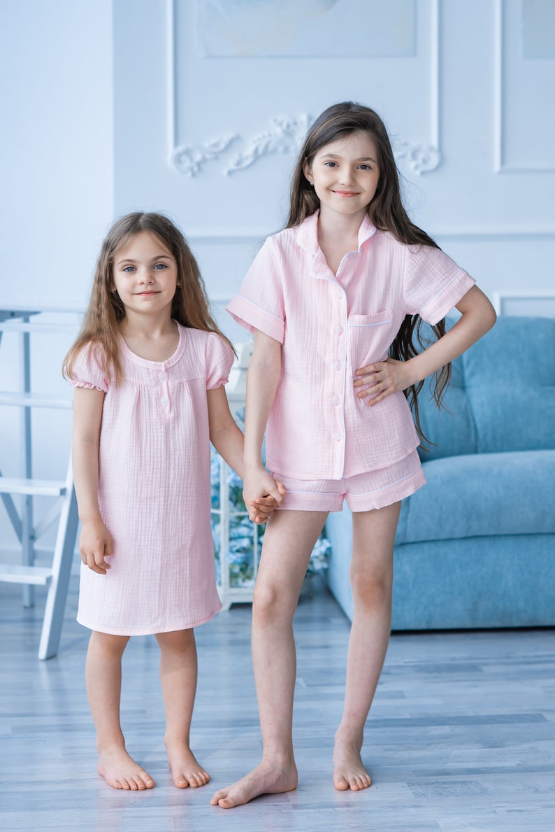 Muslin yellow nightie for girls muslin nightgown girls Etsy