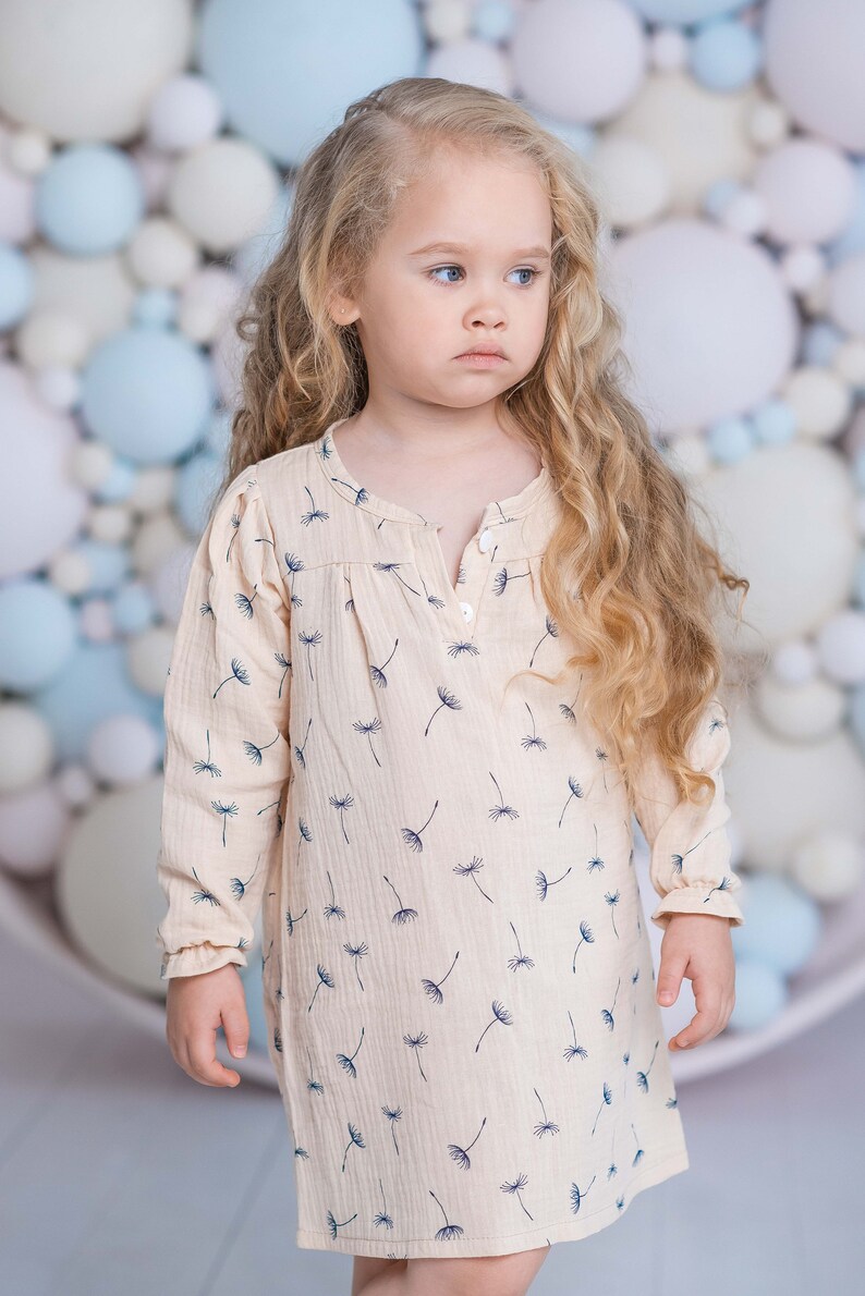 Dandelion nightie for girls muslin nightgown girls nightgown Etsy