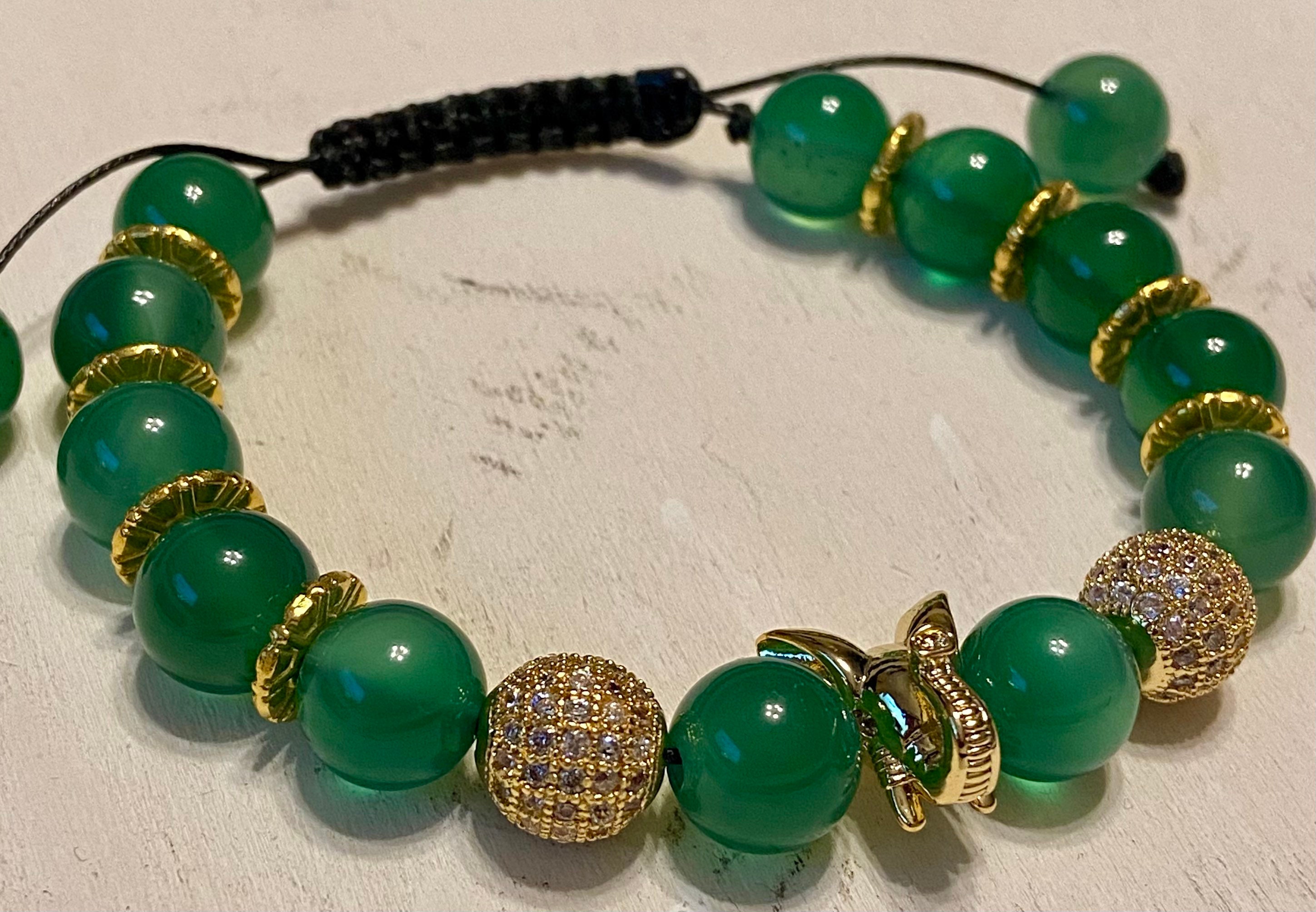 Jade Adjustable Bracelets. Luxury Gold Elephant Adjustable Etsy UK