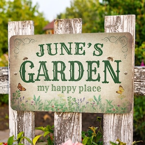 Garden Sign, Rustic Pollinator Custom Outdoor Decor