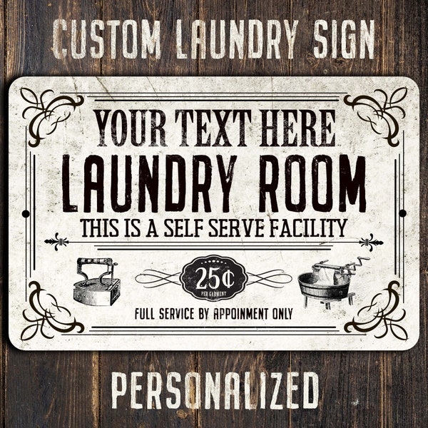 Vintage Laundry Room Metal Sign