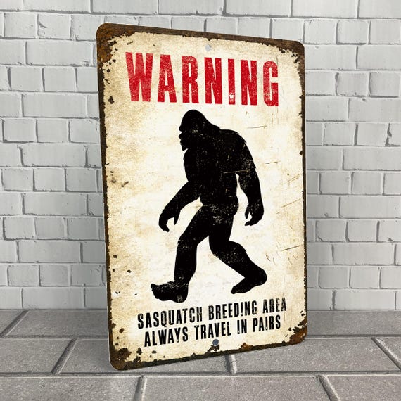 Sasquatch Country Road Tin Street Sign Rustic Cabin Bigfoot Man Cave Home Decor Sasquatch Country Road Tin Street Sign Rustic Cabin Bigfoot Man Cave Home Decor