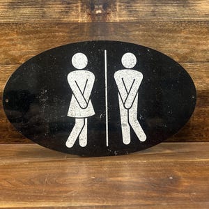 Restroom Door Sign | Bathroom Decore | Aluminum