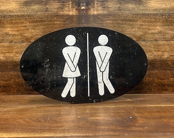 Restroom Door Sign | Bathroom Decore | Aluminum