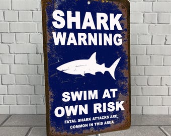 Warning Shark Activity Sign PKE-17098 Boating / Marine / Fishing