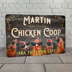 Personalized Chicken Coop Sign: Rustic Farmhouse Decor