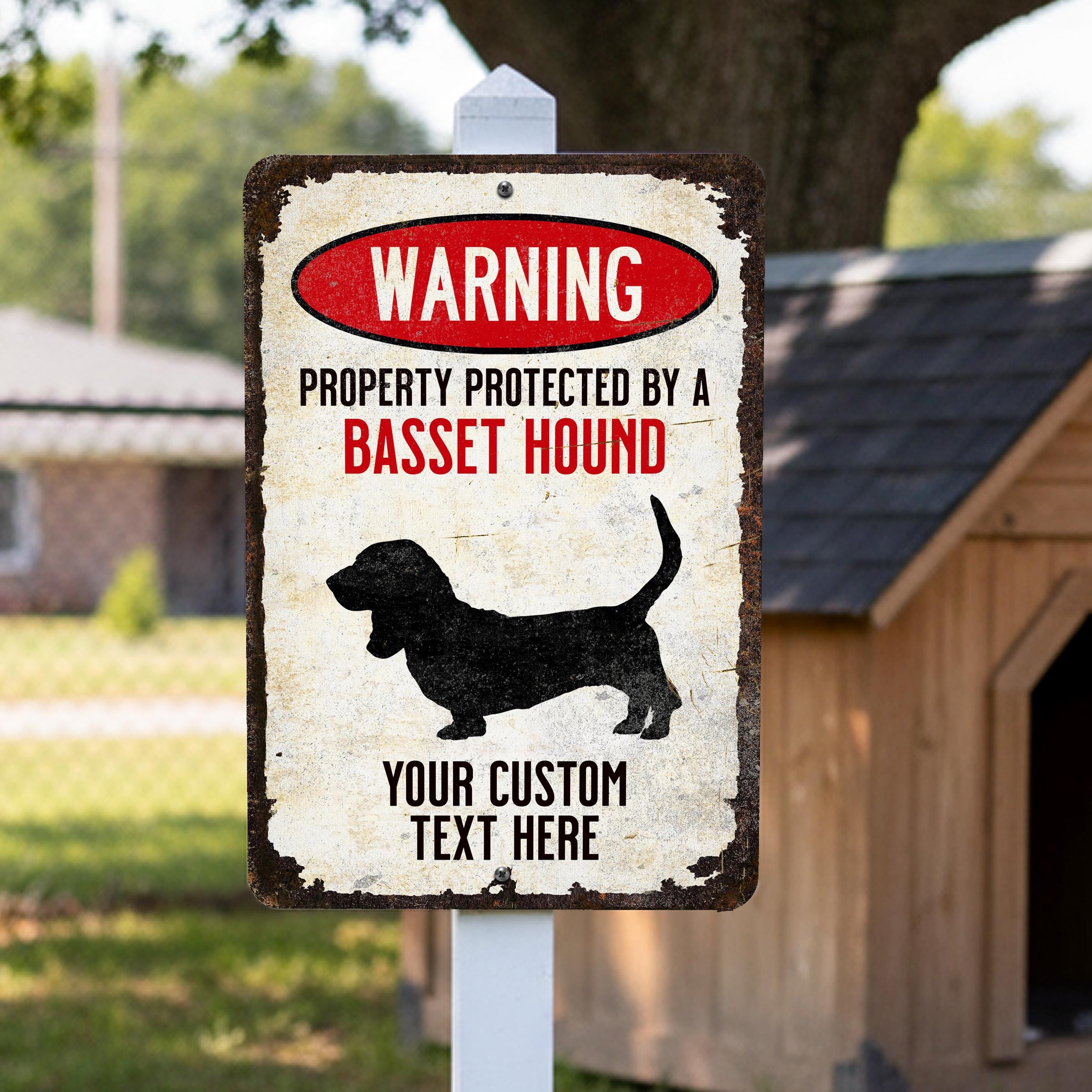 直筆サイン入 HOUND DOG「we are the HOUND DOG」 Basset Hound Sign: Custom Beware of Dog Metal Outdoor Decor - Etsy