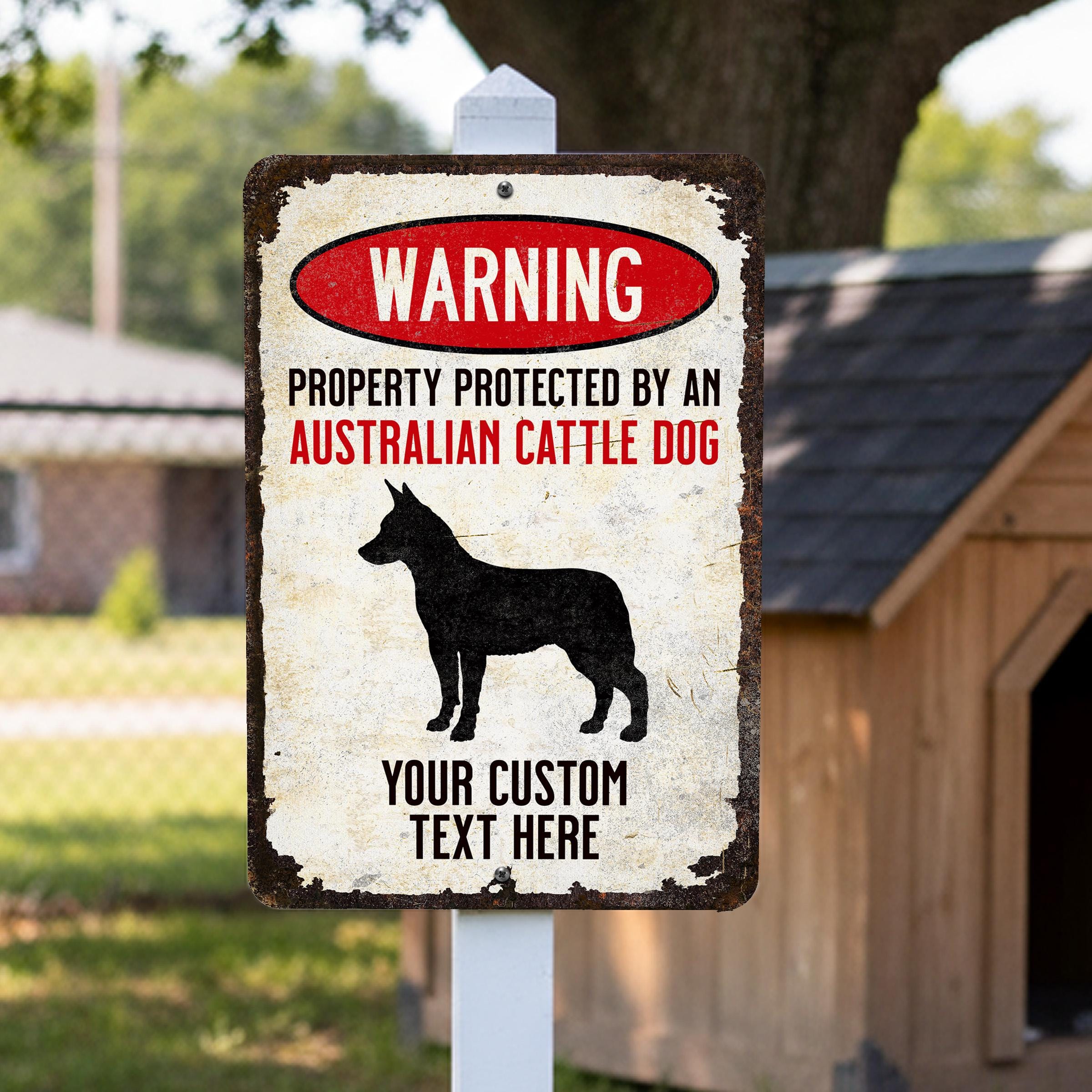 Metal Warning Livestock Guardian Dogs Sign kennel 2 Beware Of Dog 8x12USA