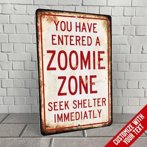 Custom Metal Sign, Supply your Text, Distressed Design with Color Choice