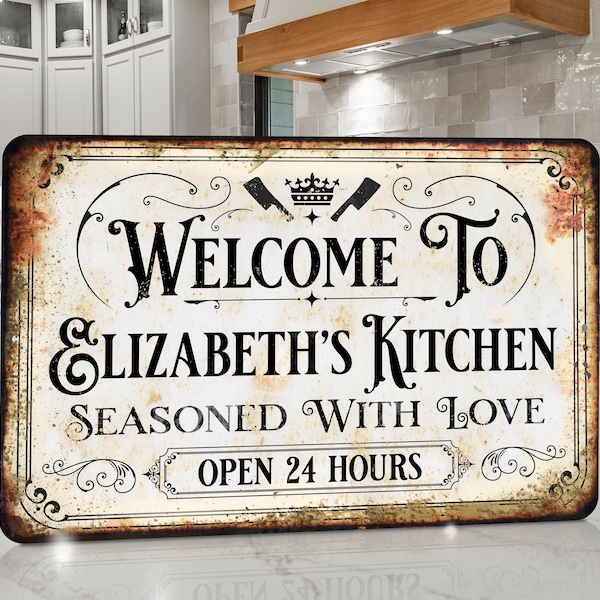 Custom Kitchen Sign | Personalized | Vintage Design