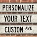 Custom Street Sign | Vintage Design | White 