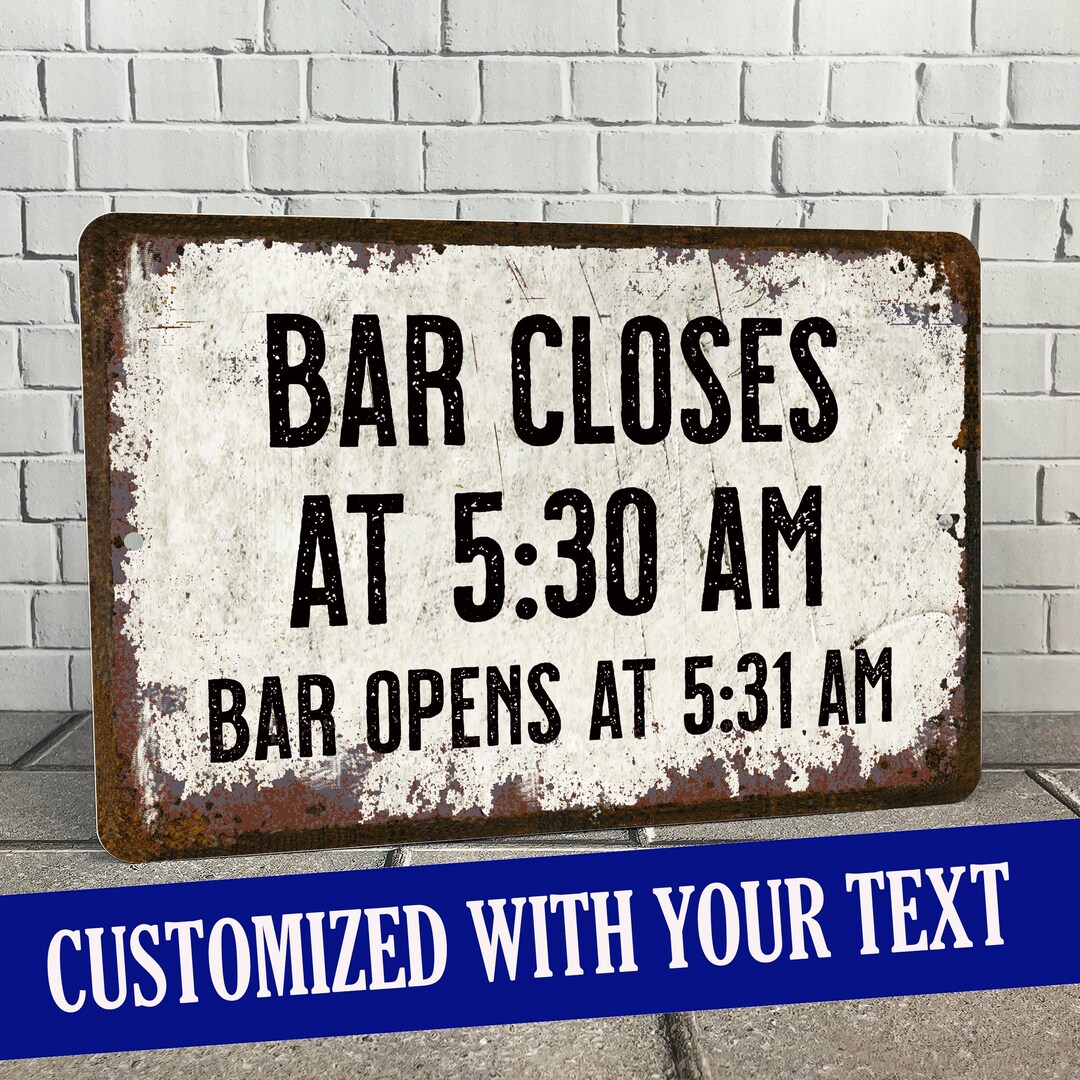 Custom Metal Sign: White Distressed Rusty Design, Personalized Text - Etsy