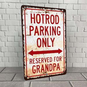 Personalized Parking Sign: Custom Distressed Metal, Car/Truck