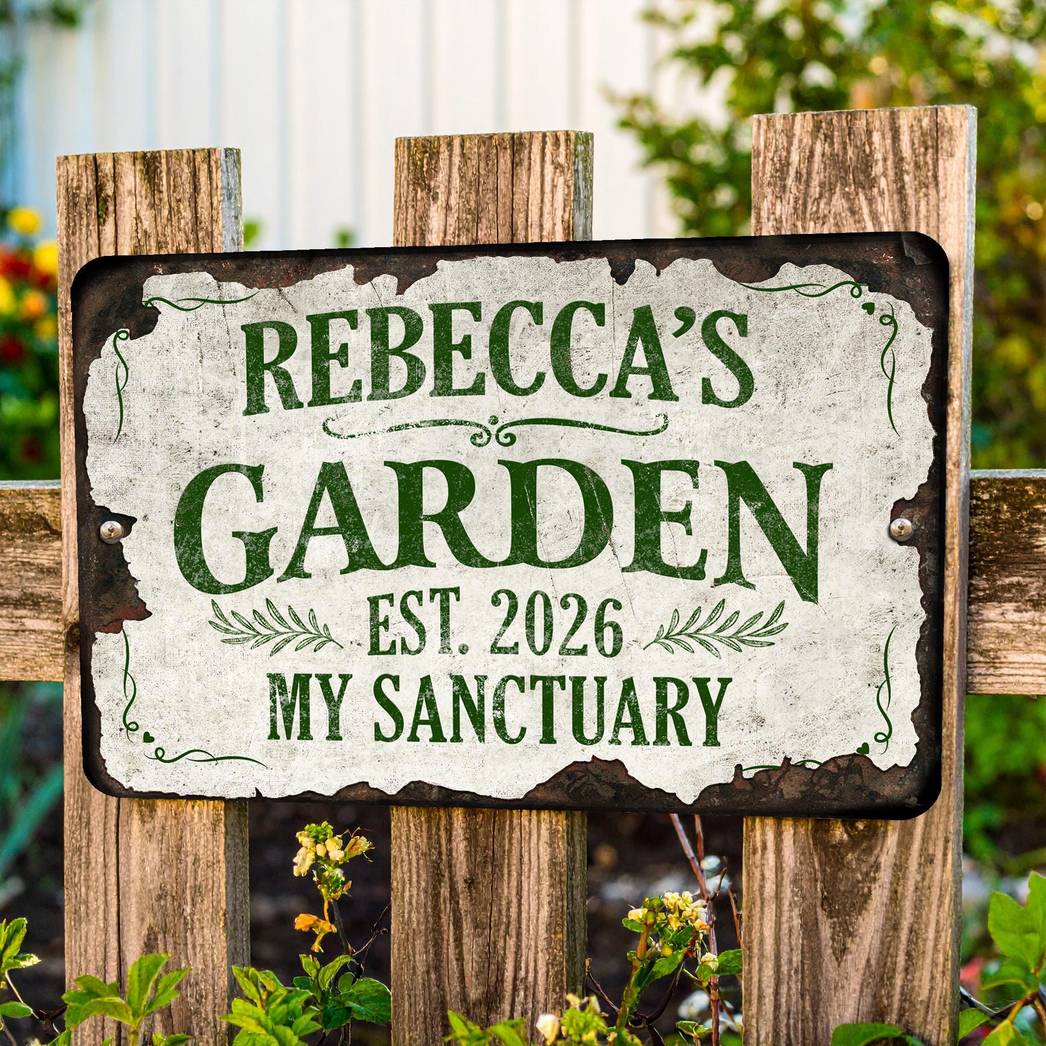 Custom Metal Garden Sign: Personalized Family Name Plaque - Etsy