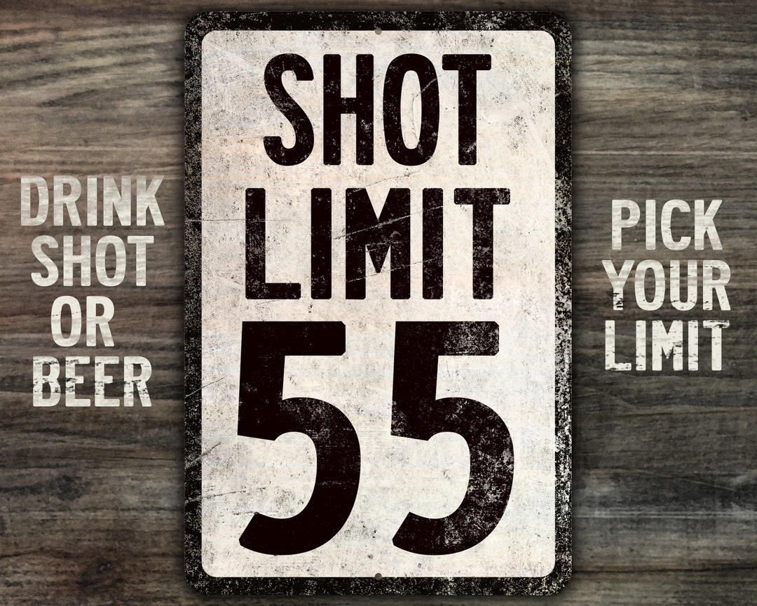 Customizable Drink Limit Sign Drink, Beer or Shot Limit Your Choice Bar