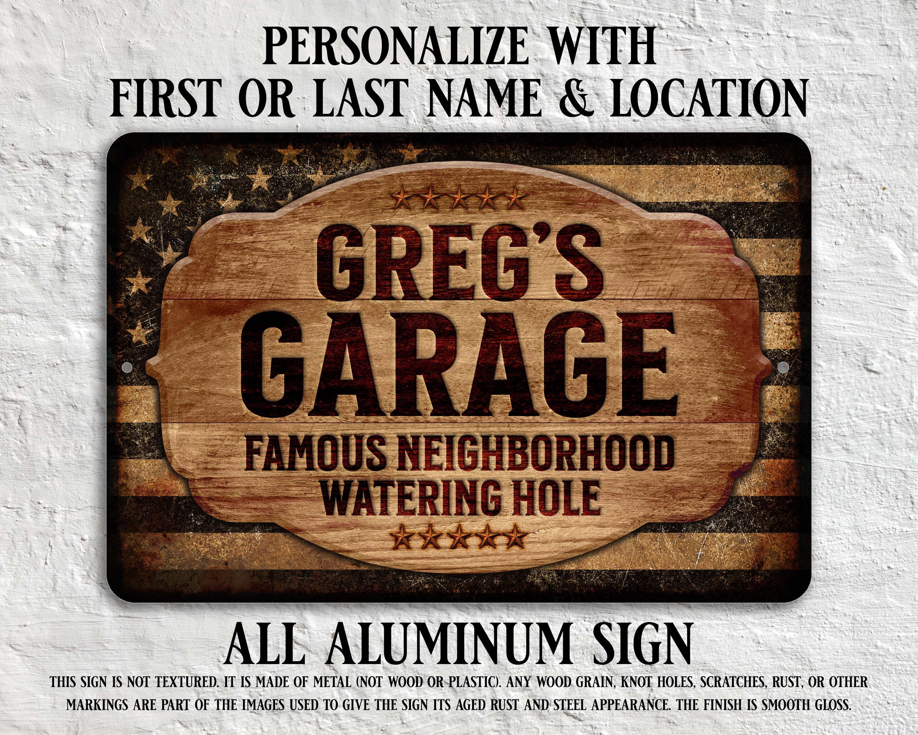 Custom Garage Sign Personalized Workshop Sign Rustic - Etsy