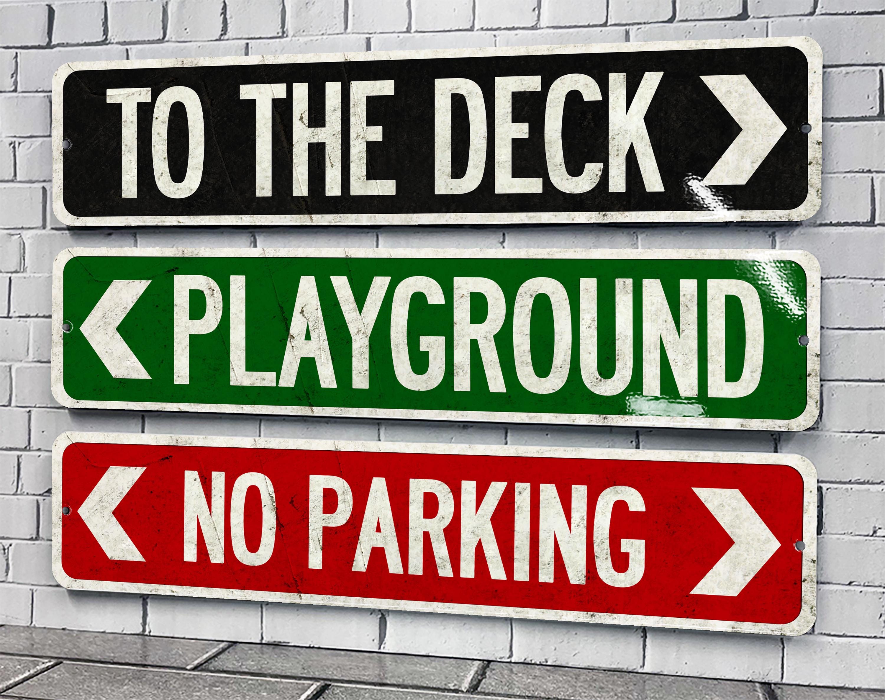 Custom Street Sign Vintage Design 6 Color Choices Left