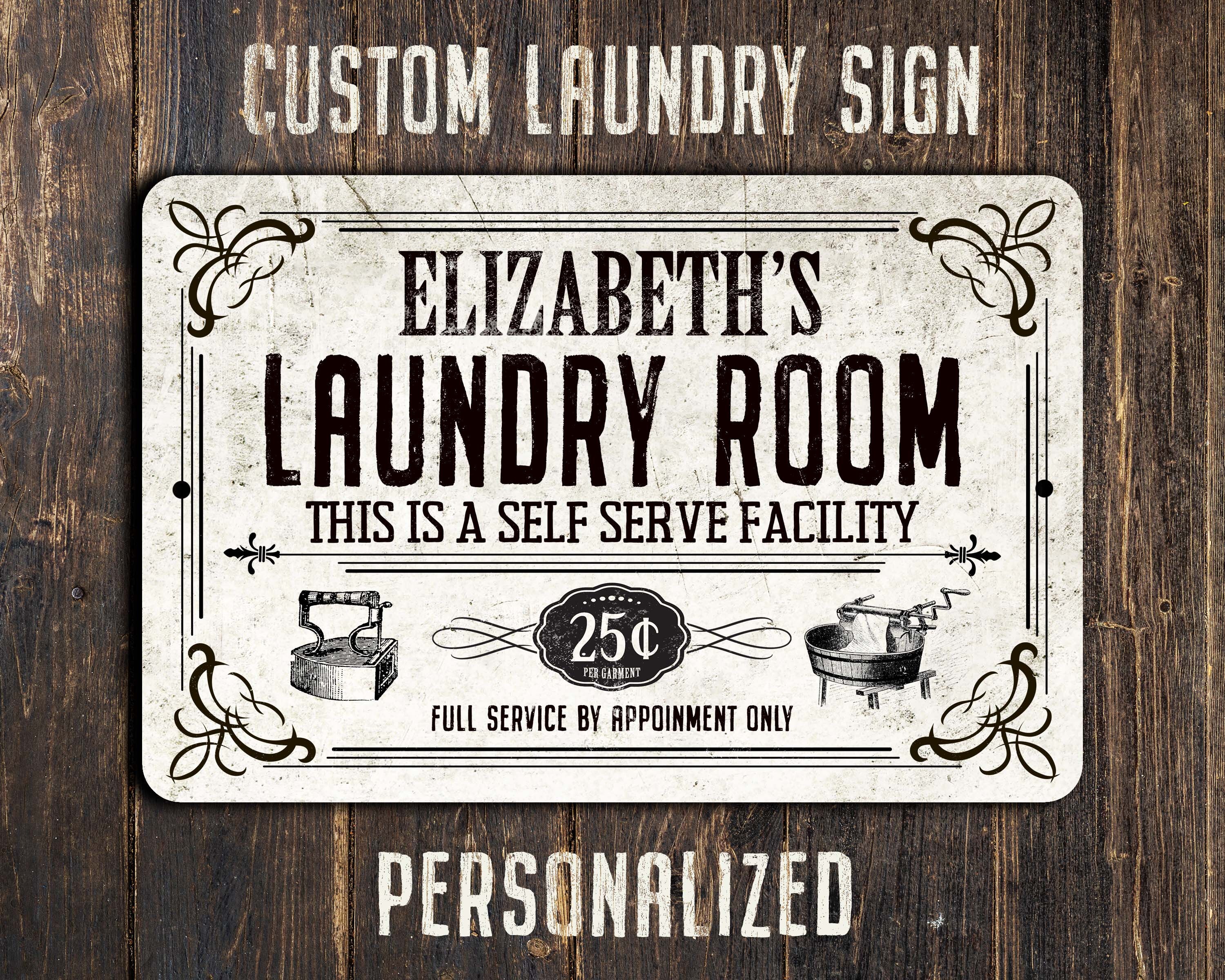 Vintage Laundry Room Metal Sign Etsy