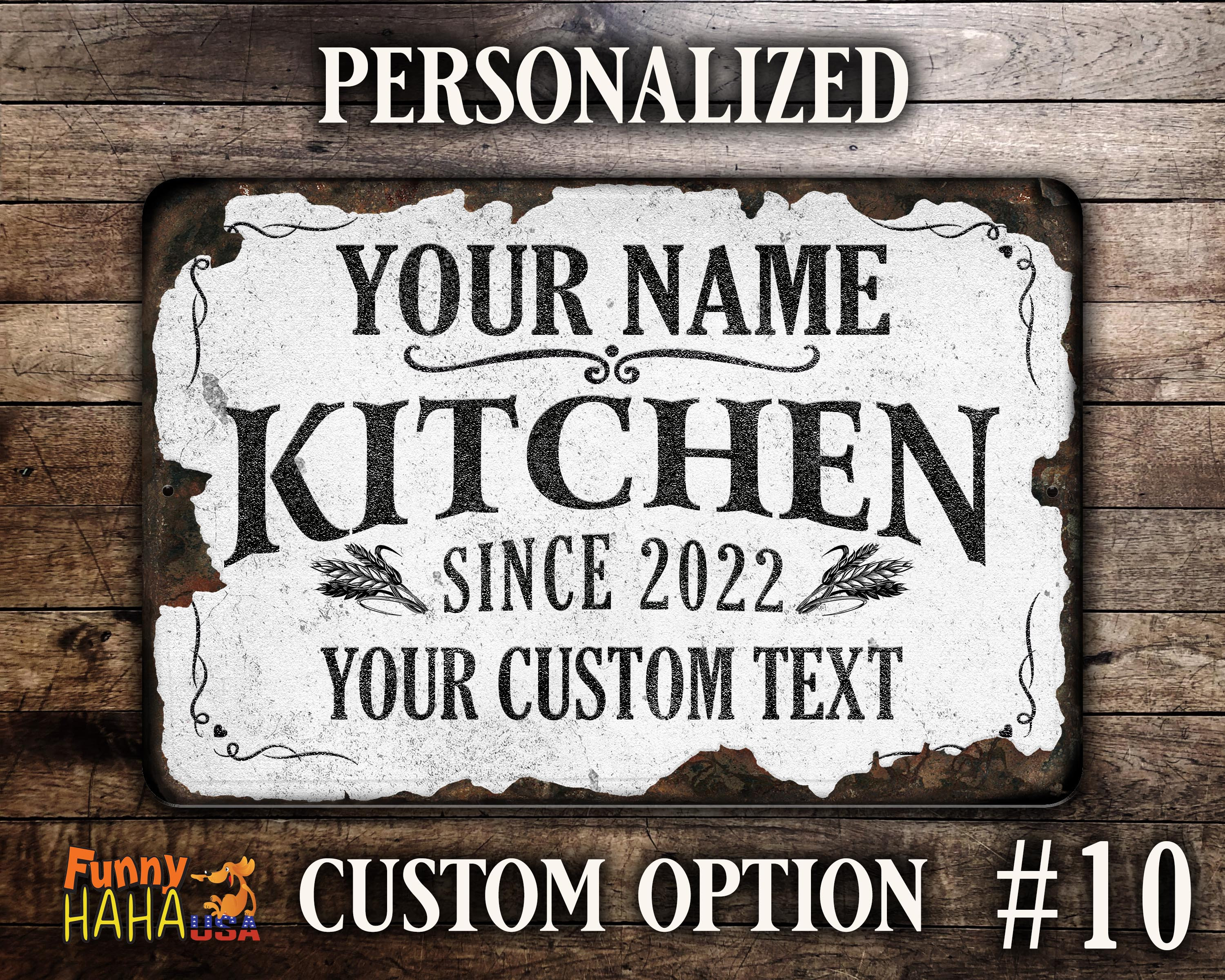 Kitchen Country Lettering Country Kitchen Sign | Personalized Kitchen | Vintage Weathered Design ...