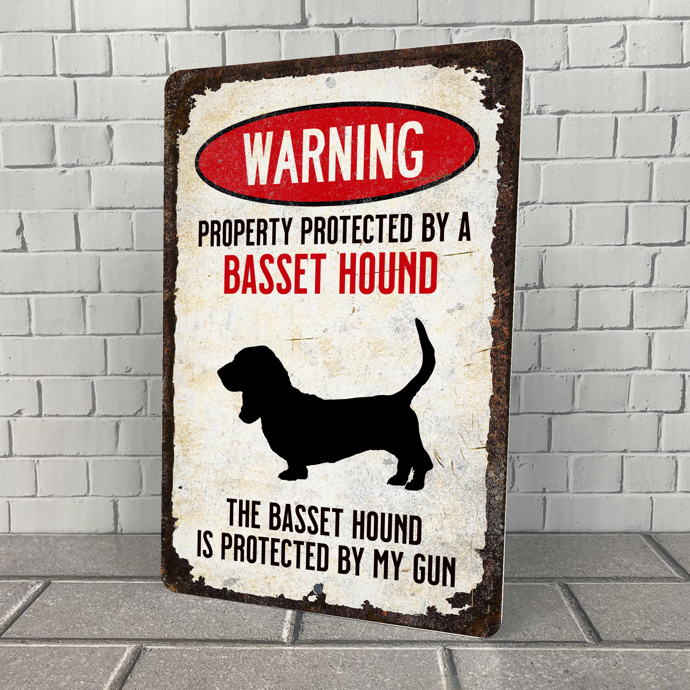 直筆サイン入 HOUND DOG「we are the HOUND DOG」 Basset Hound Sign: Custom Beware of Dog Metal Outdoor Decor - Etsy