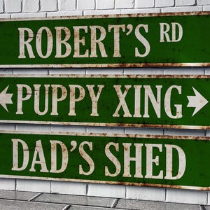 Custom Rusty Street Sign: Vintage Style Personalized Road Sign