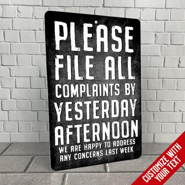Custom Black Metal Sign with Your Text- Chalkboard Style