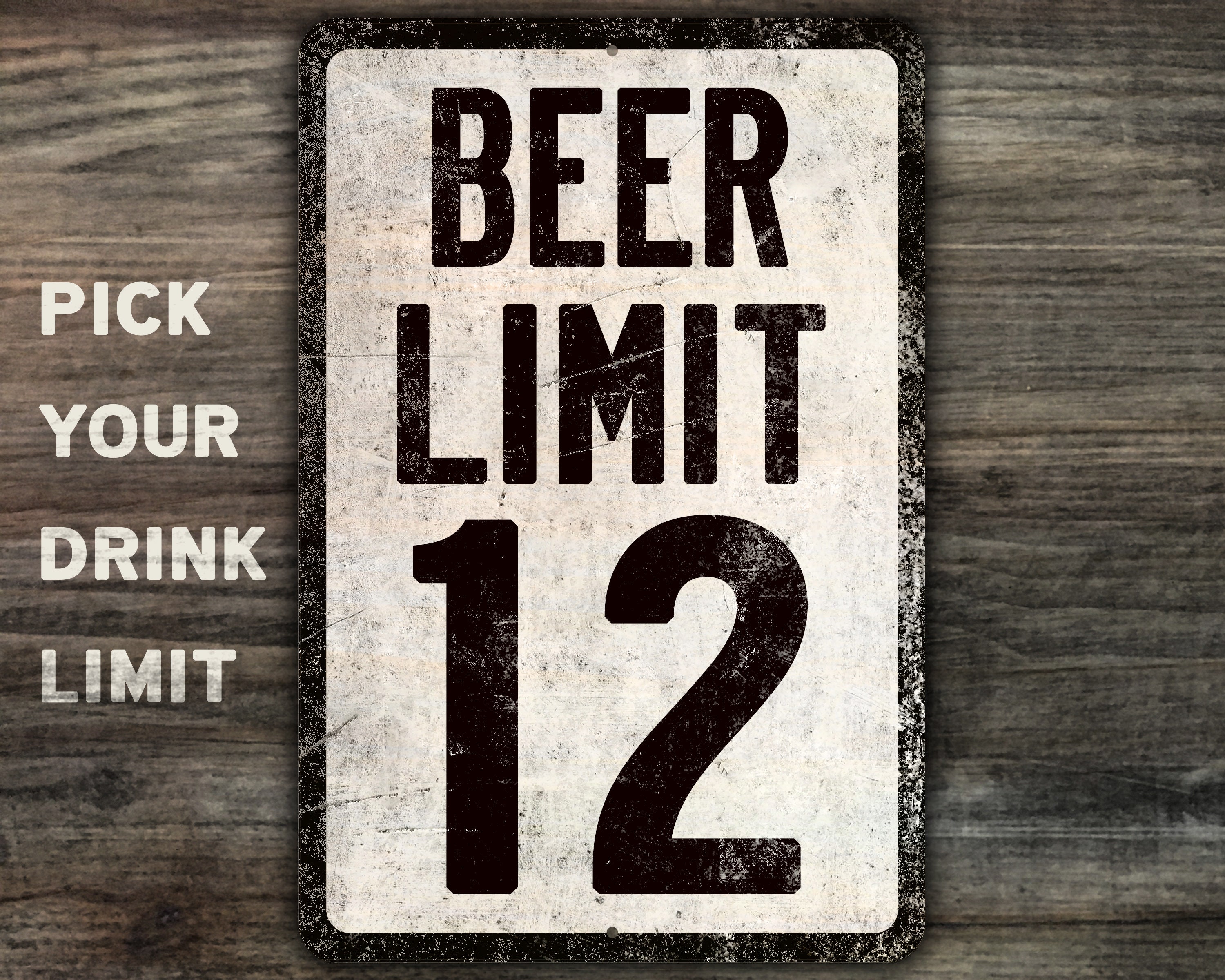 Customizable Drink Limit Sign Drink Beer or Shot Limit Etsy