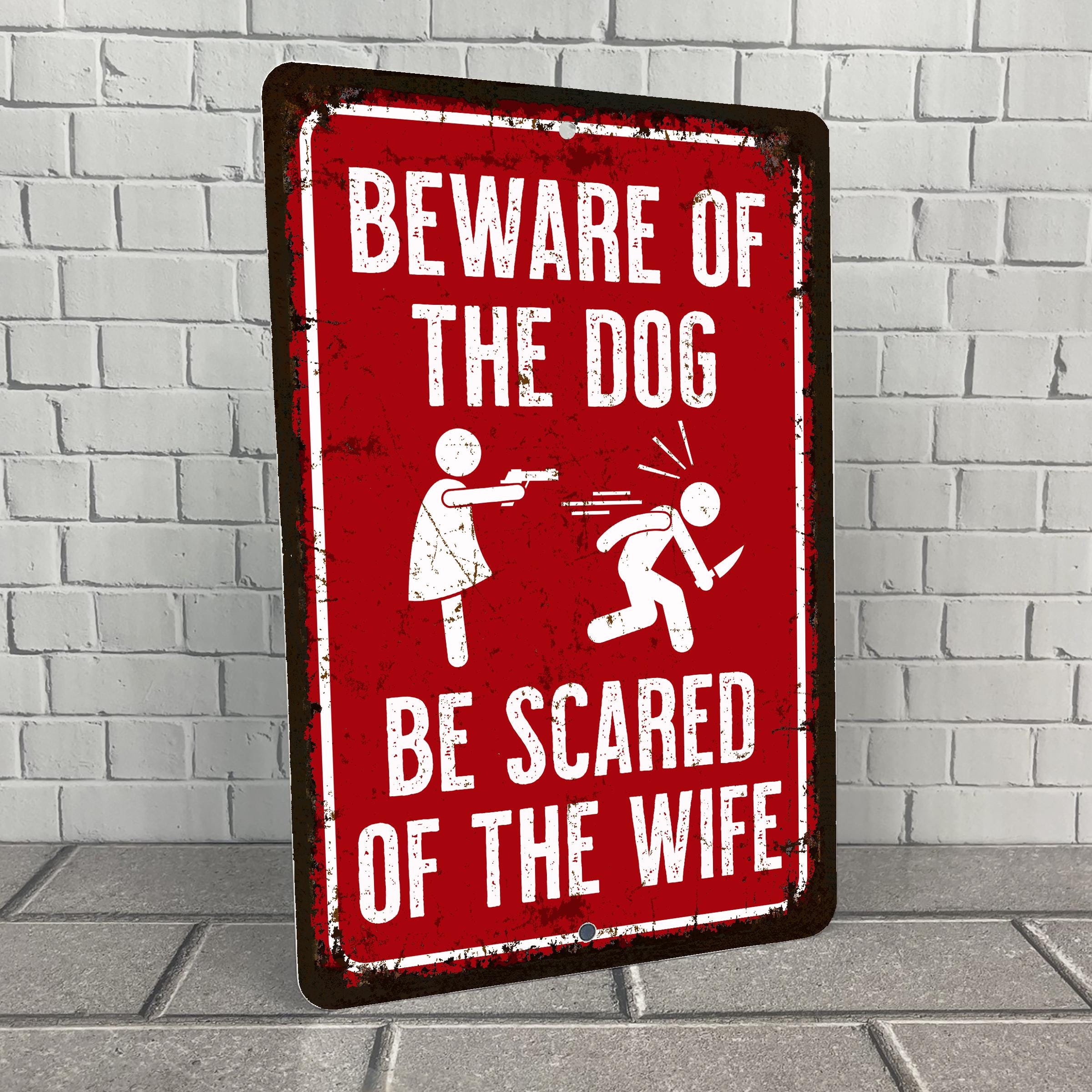 Beware of Well - Targa in metallo vintage per caffetteria, decorazione da parete (G