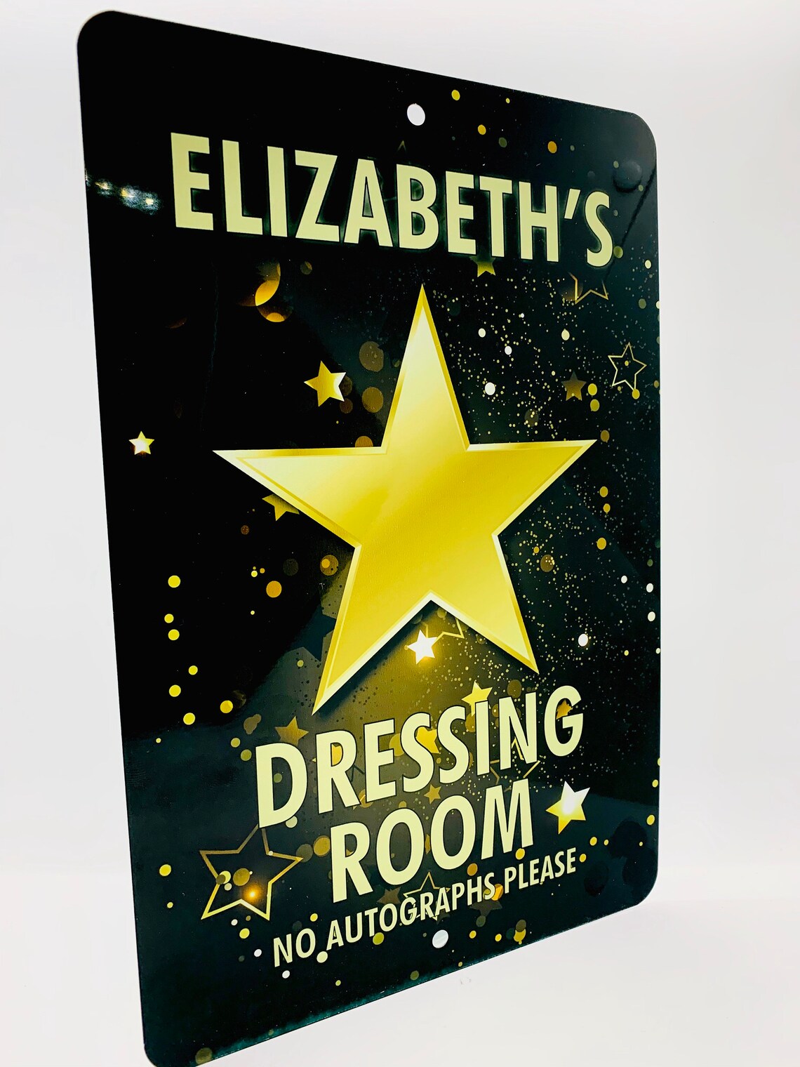 Custom Dressing Room Door Sign Brown and Gold Metal Sign Etsy