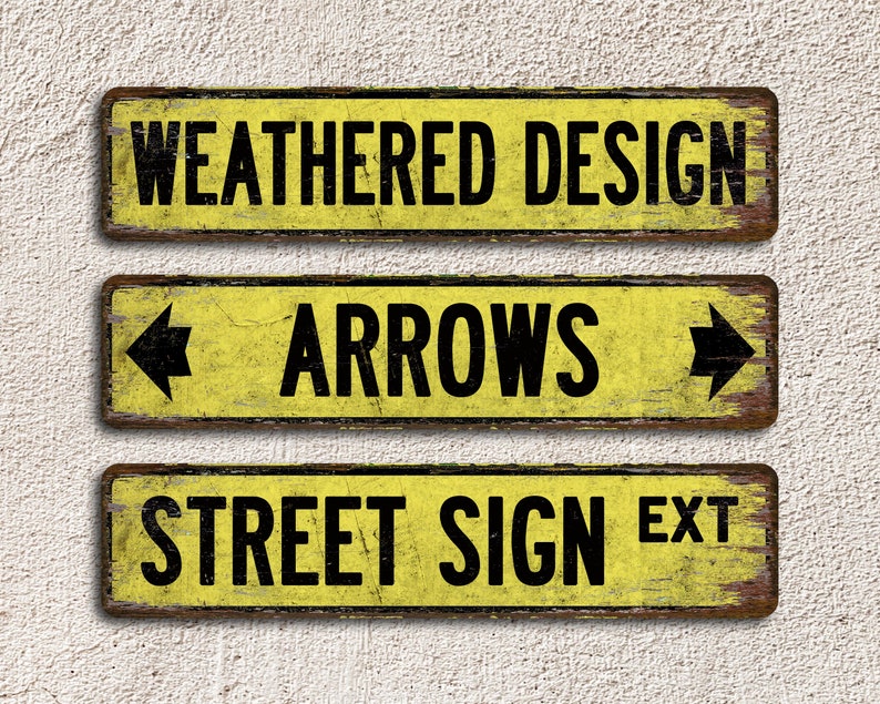 Custom Street Sign 4 X 18 Vintage Weathered Etsy
