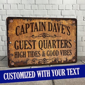 Custom Metal Sign, Make Your Own, Rusty Distressed Design