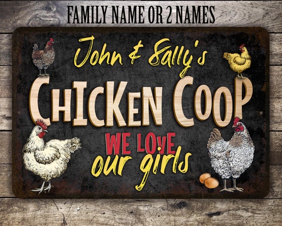 Plaque Murale Métal Vintage Poulet - Décoration Maison, Café, Garage - 20x30 Cm, Imperméable, 4 Trous De Fixation