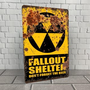 Cartel de metal divertido de Fallout Shelter